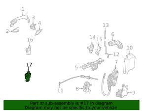 Lower rear right door hinge Mercedes W246 B250e 16-17