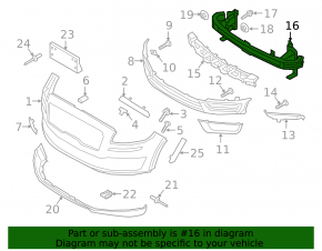 Front bumper reinforcement Ford Edge 19- USA for towing hook