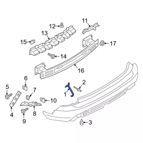 Rear bumper bracket left Ford Escape MK4 20-