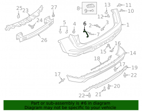 Rear bumper bracket left Ford Escape MK4 20-