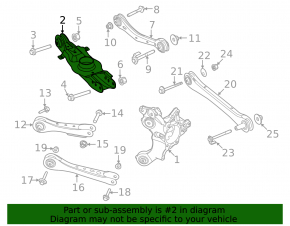 Lower control arm under spring rear left Ford Mustang Mach-E 21-23