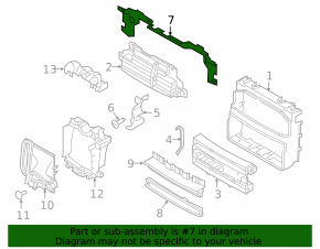 Upper radiator deflector Land Rover Discovery 17-23 2.0, 3.0