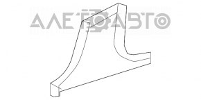 Mercedes W221 lower left center pillar trim