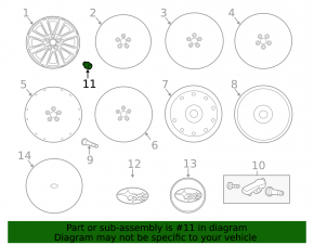 Wheel nut d19 M12x1.25 Subaru Outback 15-19 for casting type 1