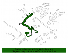 Volvo XC90 16-25 T8 Metal Engine Coolant Pipe
