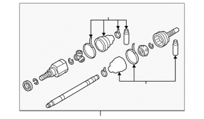 Drive axle rear left Nissan Altima 19-24