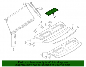 Right rear shelf panel Audi A6 C8 19-25 black