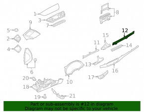 Audi Q7 16 front panel inserts - black gloss, quattro, set, broken guide, scratch