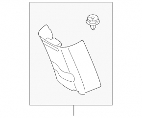 Center pillar trim upper belt right Mini Cooper Clubman R55 07-14 gray with backlight, scratches