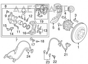 Brake disc cover front right Hyundai Sonata 15-19 under R17