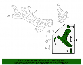 Hyundai Venue 20-25 lower front right control arm