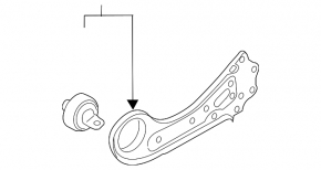 Rear right longitudinal control arm Kia Sportage 23-26 USA