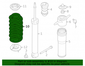 Rear left spring Kia Niro 23-26 EV