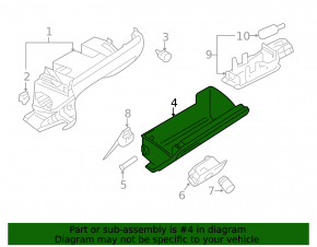 VW Jetta 11-18 USA gray glove compartment