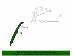 Left side trim for rear seats for Lexus GS300 GS350 GS430 GS450h 06-10