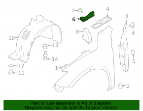 Hood hinge trim left Infiniti QX30 17-