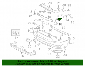 Left front bumper bracket for Mitsubishi Lancer 10-17