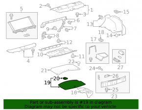 Lexus IS 14-20 trunk floor
