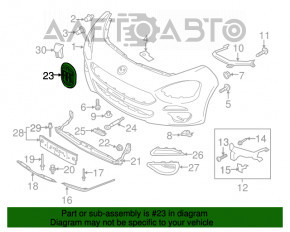 Emblem badge front bumper Fiat 500X 16-22 dorest