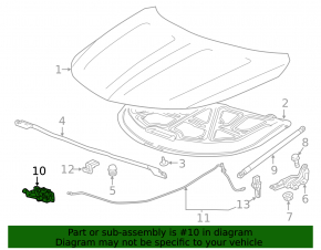 Chevrolet Impala 14-20 Hood Lock with Sensor