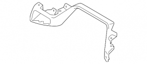 Left Hyundai Ioniq 17-22 front panel trim, gray with chrome, worn