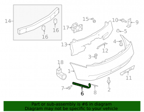 Rear bumper mount left Infiniti G25 G35 G37 08-14 2d