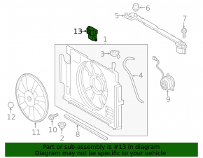 Toyota Prius C 12-19 Cooling Fan Computer