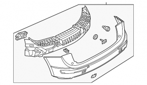Bare rear bumper for Audi Q5 8R 09-17