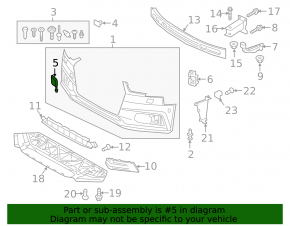 Tow Hook Plug Front Bumper Audi A4 B9 17-25