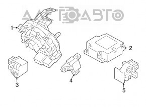 Airbag sensor rear left Kia Niro 17-22