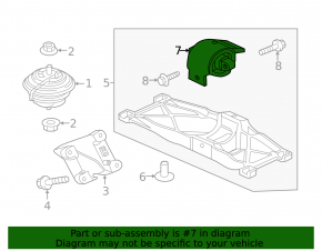 Rear automatic transmission mount Jaguar F-Type X152 14-21