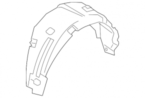 Rear right mudguard Ford Mustang mk6 15-23 tears