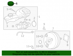 Ford Edge 15-24 master cylinder reservoir cap