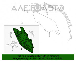 Window lift mechanism rear right Ford Escape MK4 20-22