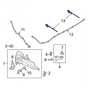 Windshield washer nozzle left Ford Escape MK4 23-