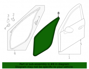 Front left door seal for Mazda CX-50 23-25