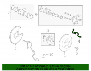 Brake hose rear left Honda Accord 13-17 hybrid