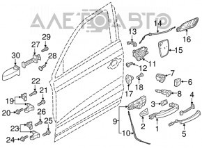 Front left lock cylinder Audi Q3 8U 15-18