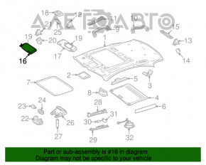 Right visor Mercedes W221 gray