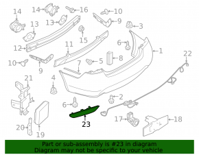 Reflector rear left Nissan Leaf 11-17