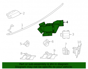 BSM blind spot sensor bracket left Nissan Murano 25-26