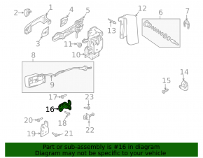 Lower front left door hinge for Ford Transit Connect MK2 13-25