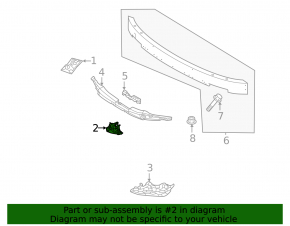 Front bumper mount, left inner, Volvo XC60 22-25