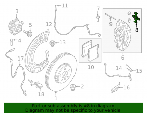 Brake shoe mounting bracket front left set BMW X7 G07 19-