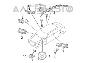 Right door airbag sensor for a 2014 Dodge Challenger