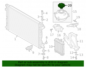Coolant expansion tank cap Audi Q5 80A 18-24