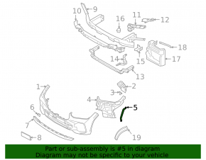 Right front bumper mount for BMW X6 G06 2020-25 2024-25