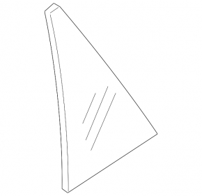 Door glass triangle rear right BMW X5 E70 07-13 tinted, frame broken