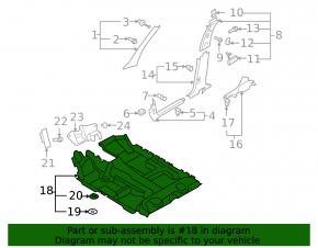 Floor covering VW Tiguan 09-12 black, for dry cleaning