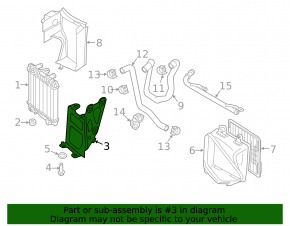 Auxiliary radiator bracket for Audi TT 15-23